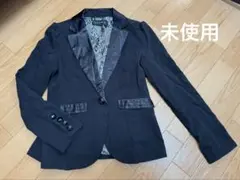 確か未使用　ブラックフォーマルジャケット レース裏地付き