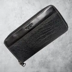 コーチ 長財布 ラウンドファスナー ジップ アコーディオン レザー ブラック