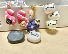 ハンドメイド⭐︎ストラップ&ブローチ　猫セット