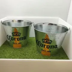 Corona お洒落ブリキバケツ SINCE 1925 非売品　 2個セット