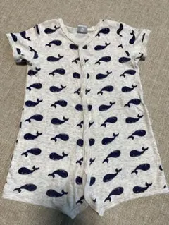 プチバトー　クジラ柄ロンパース 12m