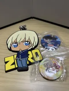 送料無料　匿名配送　安室透　降谷零　バーボン　ラバスト　ストラップ　缶バッチ