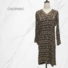 『チャオパニック』ペイズリー柄ワンピース【M-L相当】サイドスリット　チュニック