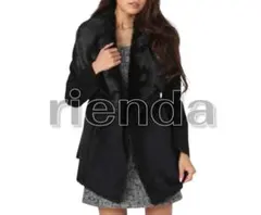 rienda ファーコート ブラック 美シルエット 上品 Sサイズ