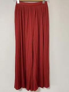 GU ジーユー イージープリーツパラッツォ パンツ レッド M 赤