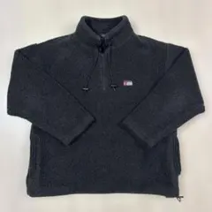 ラルフローレン（CHAPS） ハーフジップボアフリース ドローコード 黒