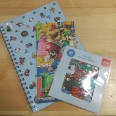 スーパーマリオ A5ノート、フレークシール、お年玉袋セット