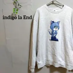 indigo la End インディゴ NoEl スウェット プリントロゴ L