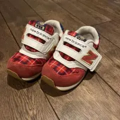 15cm New Balance 996 スニーカー レッド チェック
