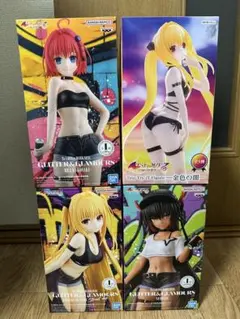 ToLOVEるダークネス 黒咲芽亜　金色の闇　ネメシス　フィギュア　4個セット