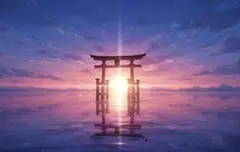 幻想的なデジタルアート　風景画　イラスト　ポスター　A4サイズ