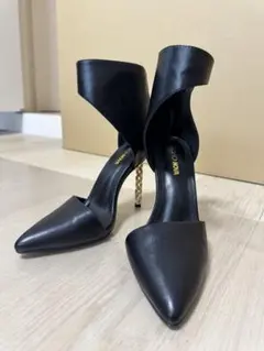 fashionnovaブラックアンクルストラップハイヒールyelloR&Eのサムネイル