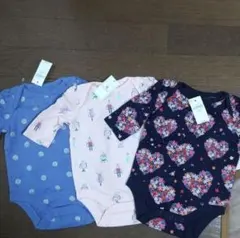新品　ＧＡＰ ギャップ　長袖ロンパース　0-3M　５０cm ３枚まとめて