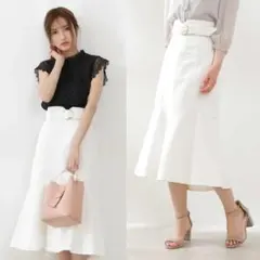 PROPORTION BODY DRESSING マーメイドミモレデニムスカート