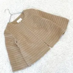 エムプルミエ (36) ノーカラージャケット アンゴラ ウール混 上質 きれいめ