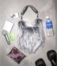 musubore crane fur bag クレーンファーバッグ シルバー