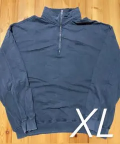 VANQUSH FITNESS ハーフジップスウェット XLダメージ加工