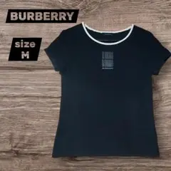 バーバリー　BURBERRY　半袖Tシャツ　カットソー　ロゴ　黒　14+　M相当のサムネイル