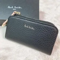 【新品】ポールスミス キーケース 4連 コインケース レザー ハートプル BK