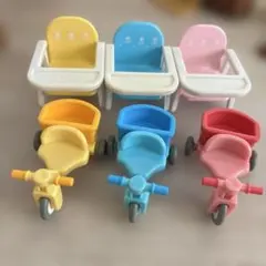 シルバニアファミリー ミニチュア家具と三輪車セット