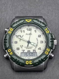 【電池交換済】SEIKO ALBA アナデジ V072-0010 フェイスのみのサムネイル