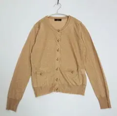 INED ラメ カーディガン ベージュ 春 きれいめ