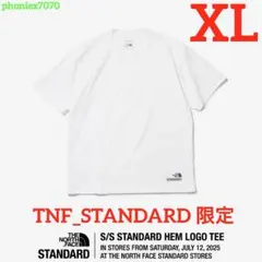 ノースフェイス スタンダード限定 Tシャツ スタンダードヘムロゴティー【XL】白
