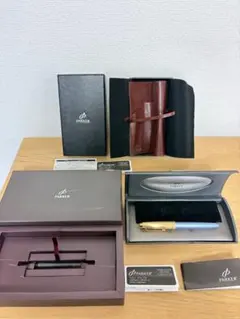 PARKER 100 ダイヤモンドブルー万年筆・本革ペンケース