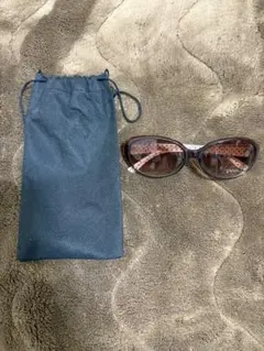 ブラウンオーバーサイズサングラス UVカット