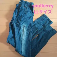 【試着のみ】soulberry　デニムゆるフィットスキニーパンツのサムネイル
