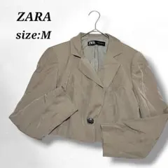 【ZARA】クロップド丈ジャケット/レディース/長袖/肩パット/ショート丈/春秋