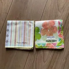 ☆新品未使用☆ハンカチ２枚セット☆マリクレール&バレンティーノ☆