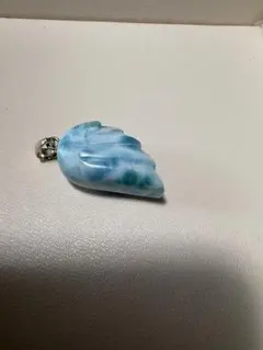 ラリマー 羽根型 ペンダント シルバー925