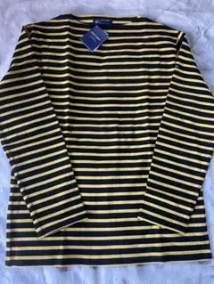新品☆セントジェームスSAINT JAMES ウエッソンT6バスクシャツ黒黄
