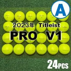 【S110】Titleist PRO V1 黄 23年 ロストボール 24球 Titleist Pro V1 2023 Yellow Used Golf Balls - LostGolfBalls.com