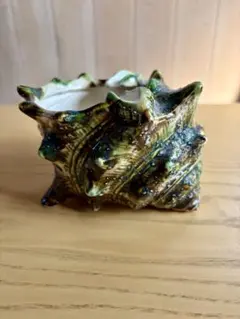 【昭和レトロ】サザエ 陶器 灰皿 花瓶 アンティーク 骨董品