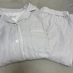 無印良品Lサイズ 薄紫色 ストライプ パジャマセット