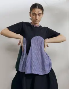 アンスリード タックギャザードッキングTシャツ38サイズ 限定ダーク