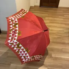 LANVIN 蝶模様 長傘 レッド