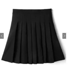 GRL ブラック インパン付きプリーツミニスカート at1734