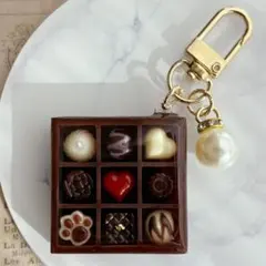 ハンドメイド レジン チョコレート キーホルダー チャーム 大人かわいい
