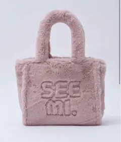 SEE MI. ピンクファートートバッグ