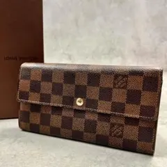 ルイヴィトン ダミエ 長財布 ポルトフォイユ サラ - メルカリ