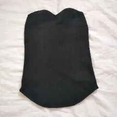 【美品】ユニクロ×マメクロゴウチ 3Dスフレヤーンリブビスチェ ブラックXS/S