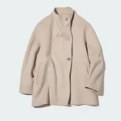 UNIQLO ダブルフェイスショートコート ベージュ　レディース　S