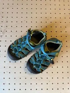 KEEN キッズサンダル 青/緑　18cm
