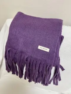 Ray BEAMS 紫 マフラー フリンジ付き