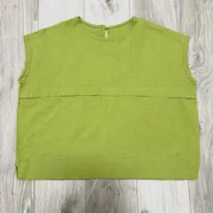 ハンドメイド　カットソー Sサイズ　黄緑
