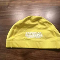 セントラルスポーツ 水泳帽 イエロー Lサイズ　記名塗りつぶし