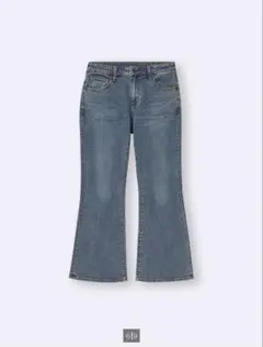 GU スリムフレアジーンズ Sサイズ 丈短め(68cm) BLUE